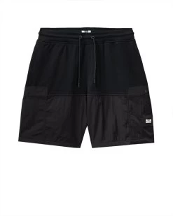 Weekend Offender Azeez Parachute Pocket Shorts Black
