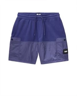 Weekend Offender Azeez Parachute Pocket Shorts Bright Navy