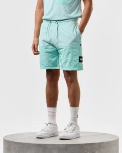 Weekend Offender Azeez Parachute Pocket Shorts Celeste Green -Fashion sportswear STSS2420 AZEEZ CELESTE 4163 MODEL