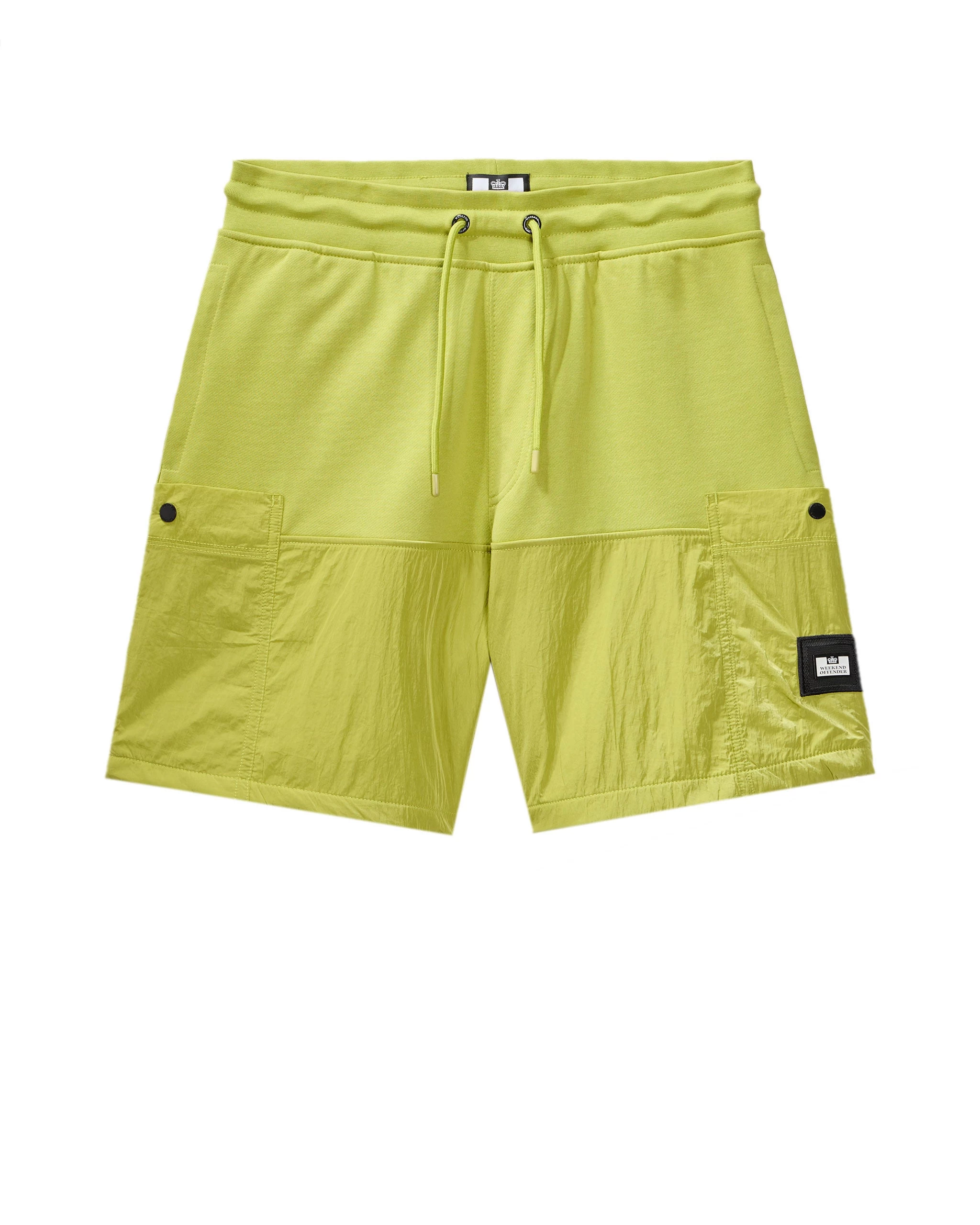 Weekend Offender Azeez Parachute Pocket Shorts Limeish Green 1 Weekend Offender Azeez Parachute Pocket Shorts Limeish Green