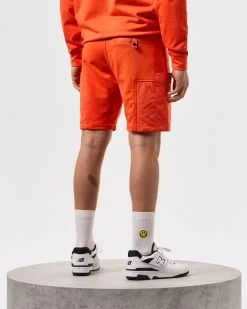 Weekend Offender Azeez Parachute Pocket Shorts Pure Orange -Fashion sportswear STSS2420 AZEEZ PURE ORANGE 5365 MODEL