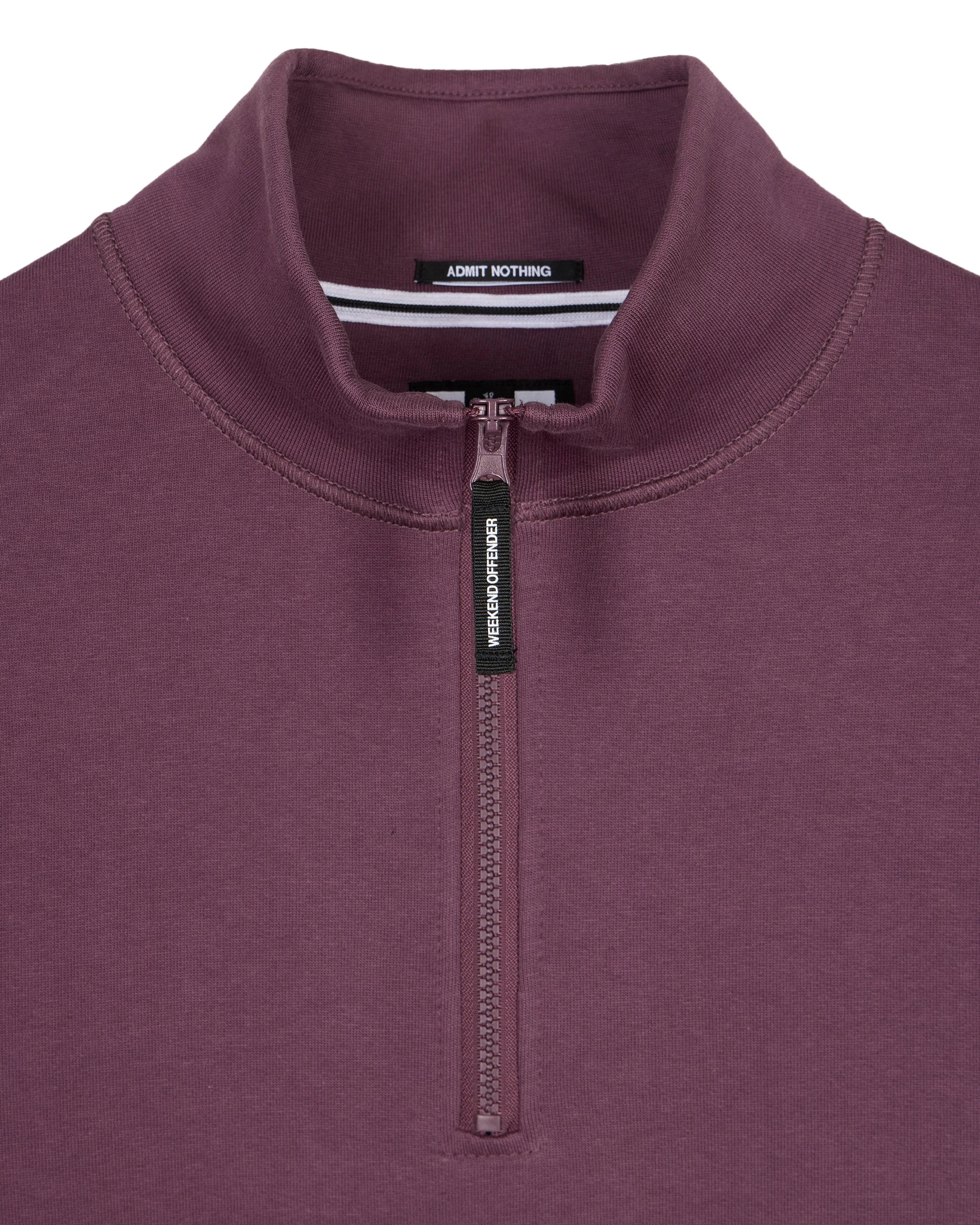Weekend Offender Kraviz Quarter Zip Sweatshirt Deep Plum 5 Weekend Offender Kraviz Quarter Zip Sweatshirt Deep Plum - Image 5