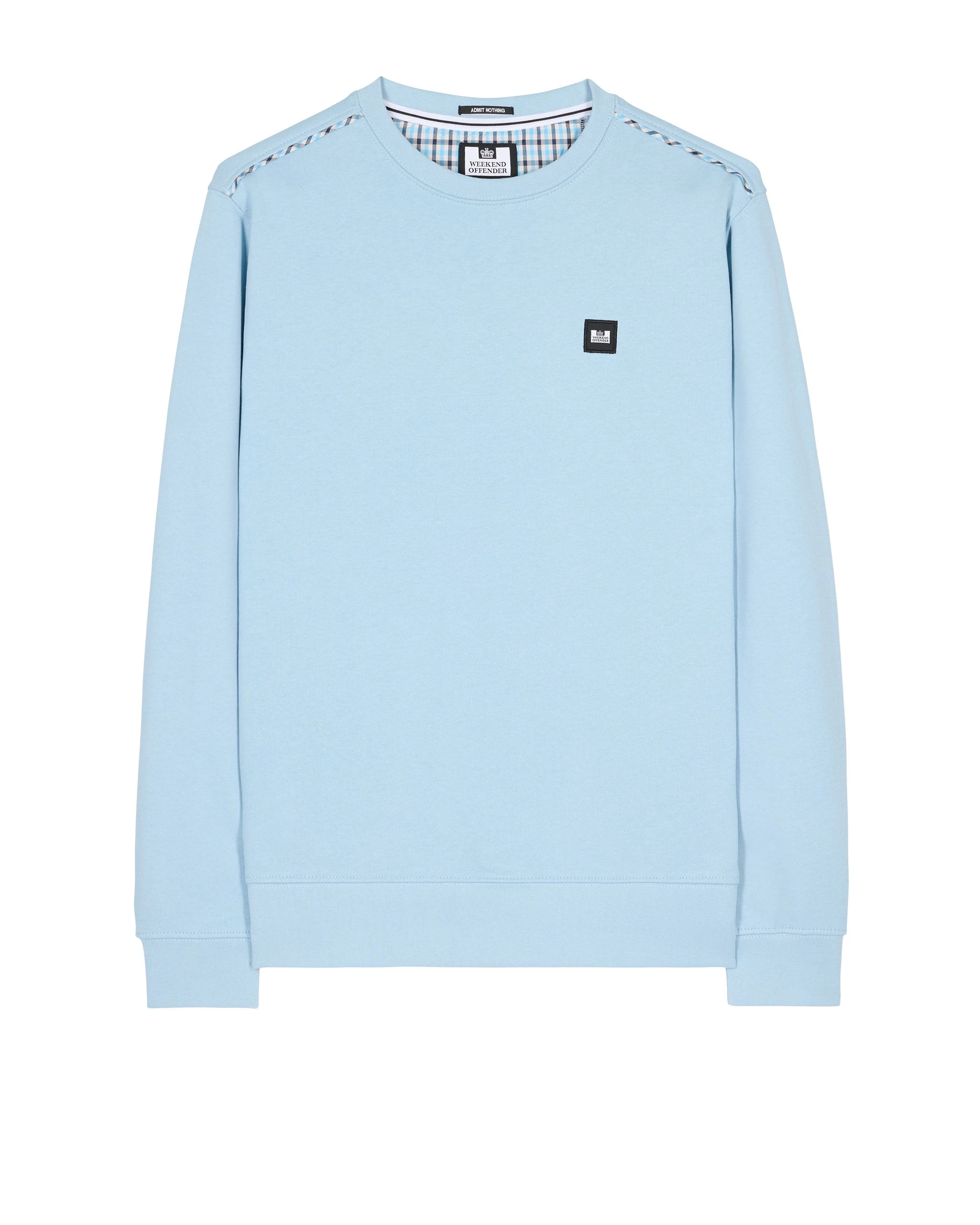 Weekend Offender Vega Sweatshirt Winter Sky/Blue House Check 1 Weekend Offender Vega Sweatshirt Winter Sky/Blue House Check
