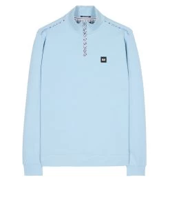 Weekend Offender Matisa Quarter Zip Sweatshirt Winter Sky/Blue House Check