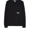 Weekend Offender Adiel Mesh Pocket Sweatshirt Black