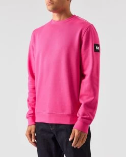 Weekend Offender F Bomb Sweatshirt Cerise Pink -Fashion sportswear SWAW2302 F BOMB CERISE 0613 MODEL