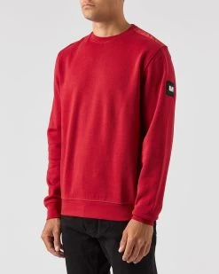 Weekend Offender F Bomb Sweatshirt Scarlet Red -Fashion sportswear SWAW2302 F BOMB SCARLET 0438