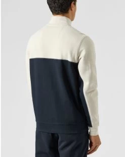 Weekend Offender Topping Zip Through Sweatshirt Navy -Fashion sportswear SWAW2305 TOPPING NAVY 1955 MODEL
