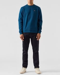 Weekend Offender Ferrer Sweatshirt Juniper Blue -Fashion sportswear SWAW2309 FERRER JUNIPER 0365