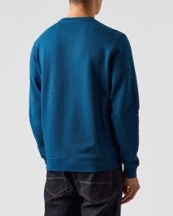 Weekend Offender Ferrer Sweatshirt Juniper Blue -Fashion sportswear SWAW2309 FERRER JUNIPER 0367
