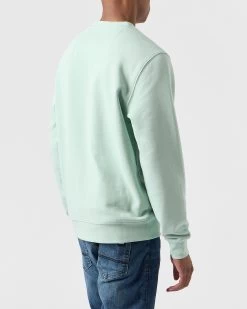 Weekend Offender Ferrer Sweatshirt Mint Tea Green -Fashion sportswear SWAW2309 FERRER MINT TEA 0028 MODEL