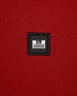 Weekend Offender Ferrer Sweatshirt Scarlet Red -Fashion sportswear SWAW2309 FERRER SCARLET 0167