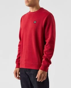 Weekend Offender Ferrer Sweatshirt Scarlet Red -Fashion sportswear SWAW2309 FERRER SCARLET 0360