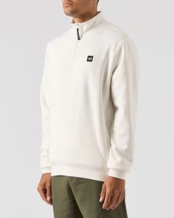 Weekend Offender Faraone Quarter Zip Sweatshirt Winter White -Fashion sportswear SWAW2310 FARAONE WINTER WHITE 0238 MODEL