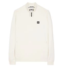 Weekend Offender Faraone Quarter Zip Sweatshirt Winter White