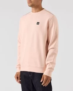 Weekend Offender Vega Sweatshirt Peachy/House Check -Fashion sportswear SWAW2312 VEGA PEACHY HOUSE CHECK 0139 MODEL