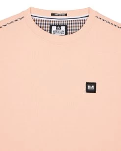 Weekend Offender Vega Sweatshirt Peachy/House Check -Fashion sportswear SWAW2312 VEGA PEACHY HOUSE CHECK 0205