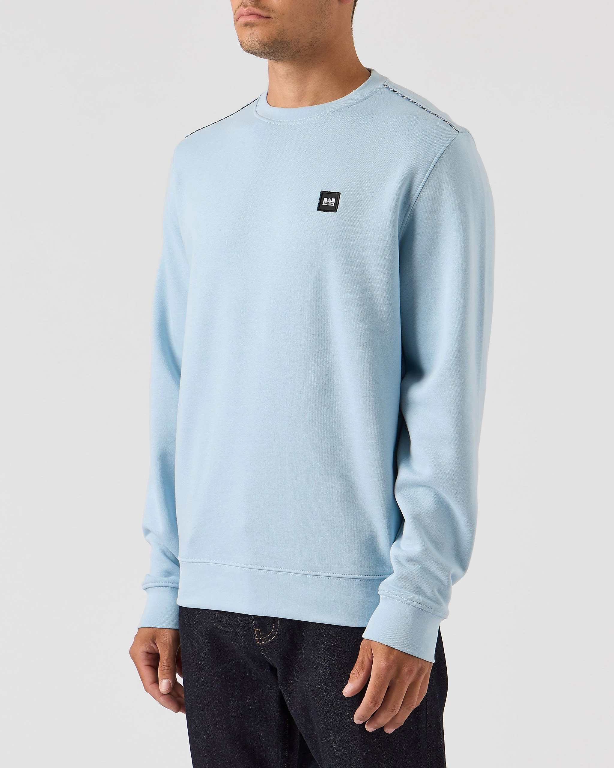 Weekend Offender Vega Sweatshirt Winter Sky/Blue House Check 3 Weekend Offender Vega Sweatshirt Winter Sky/Blue House Check - Image 3