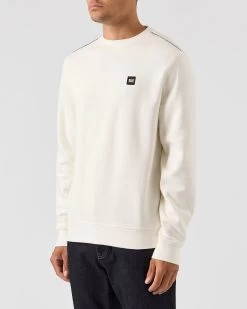 Weekend Offender Vega Sweatshirt Winter White/House Check -Fashion sportswear SWAW2312 VEGA WINTER WHITE HOUSE CHECK 0132 MODEL