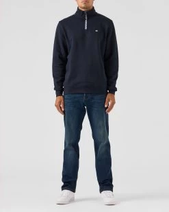 Weekend Offender Matisa Quarter Zip Sweatshirt Navy/Blue House Check 8 Weekend Offender Matisa Quarter Zip Sweatshirt Navy/Blue House Check -Fashion sportswear SWAW2313 MATISA NAVY BLUE CHECK 0024