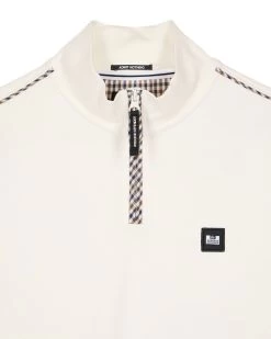 Weekend Offender Matisa Quarter Zip Sweatshirt Winter White/House Check 10 Weekend Offender Matisa Quarter Zip Sweatshirt Winter White/House Check -Fashion sportswear SWAW2313 MATISA WINTER WHITE HOUSE CHECK 4076