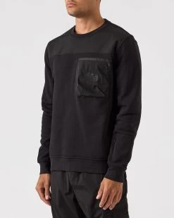 Weekend Offender Avery Sweatshirt Black -Fashion sportswear SWAW2317 AVERY BLACK 0282 MODEL