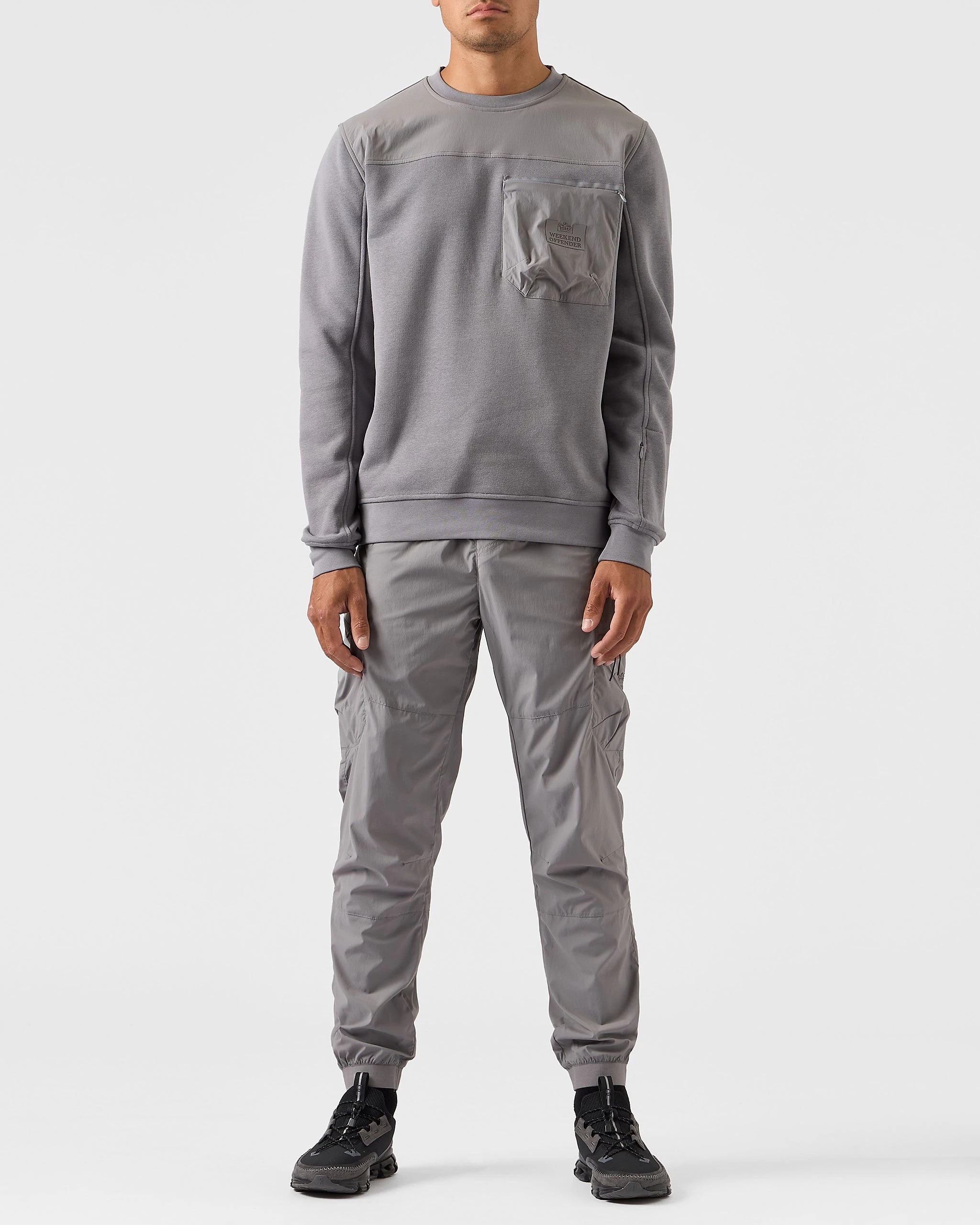 Weekend Offender Avery Sweatshirt Light Grey 3 Weekend Offender Avery Sweatshirt Light Grey - Image 3