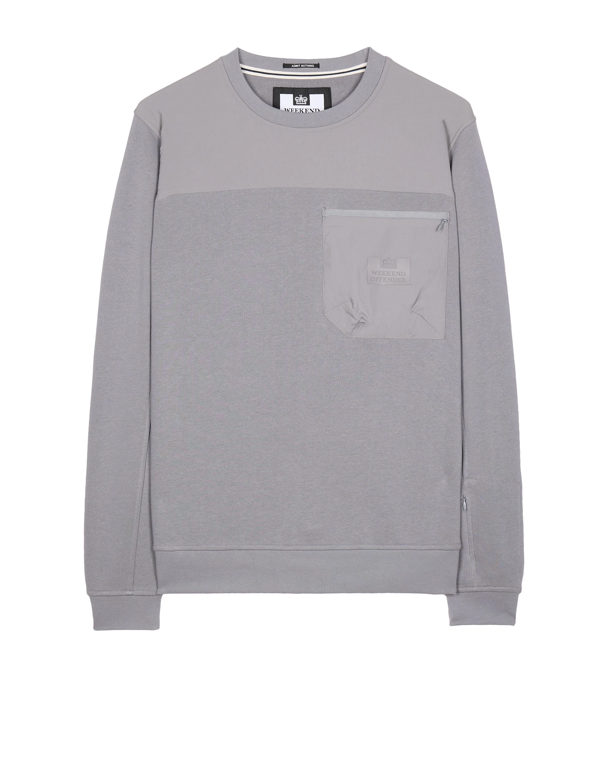 Weekend Offender Avery Sweatshirt Light Grey 1 Weekend Offender Avery Sweatshirt Light Grey