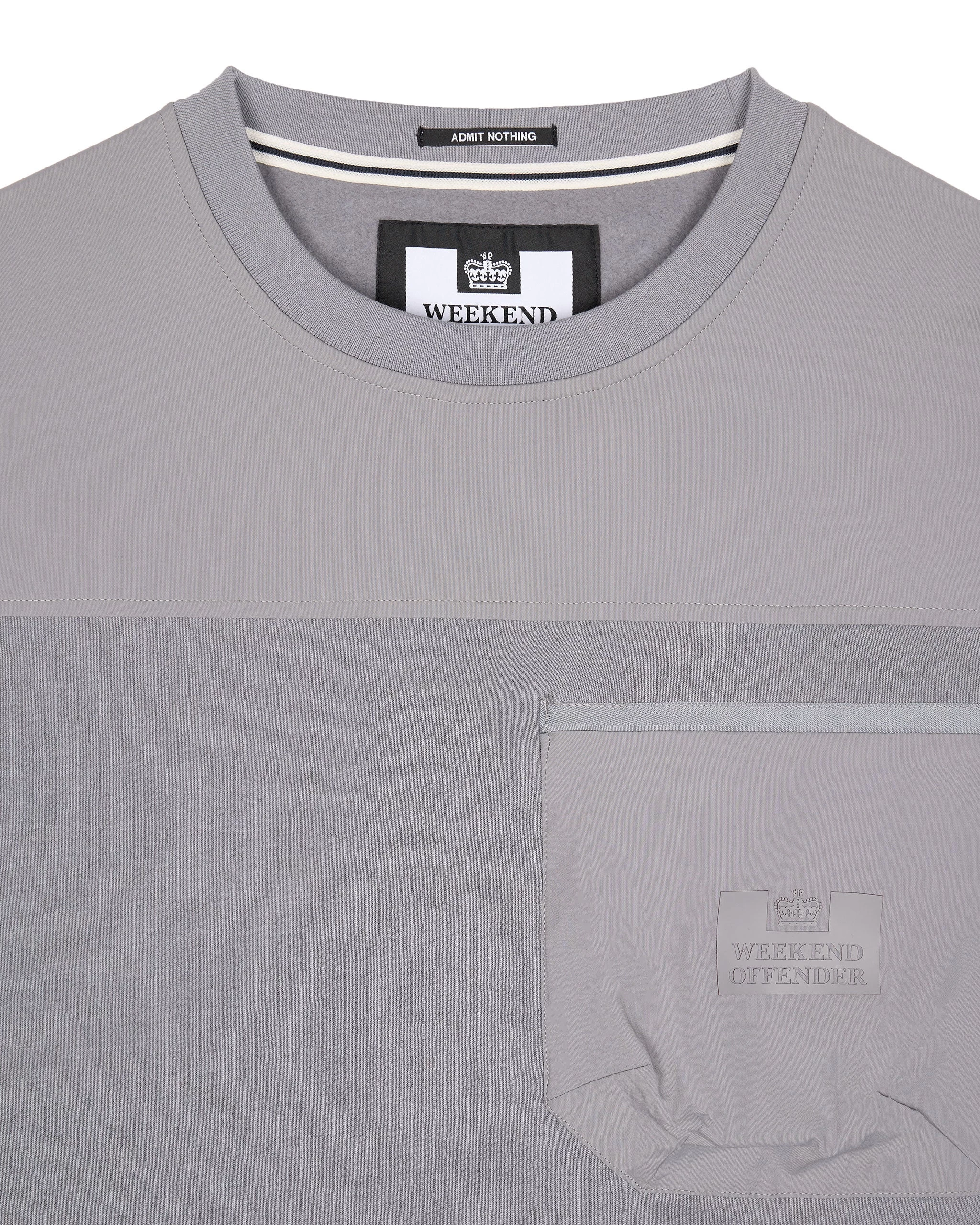 Weekend Offender Avery Sweatshirt Light Grey 5 Weekend Offender Avery Sweatshirt Light Grey - Image 5
