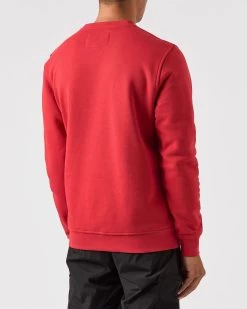 Weekend Offender Avery Sweatshirt Scarlet Red -Fashion sportswear SWAW2317 AVERY SCARLET 0267 MODEL