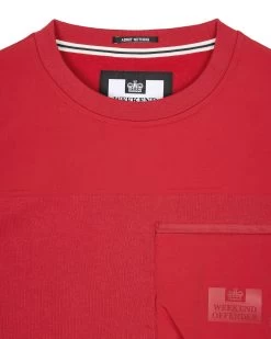 Weekend Offender Avery Sweatshirt Scarlet Red -Fashion sportswear SWAW2317 AVERY SCARLET 7011 NEW 205a3938 483e 4ae7 b67e e2139d3a64f4