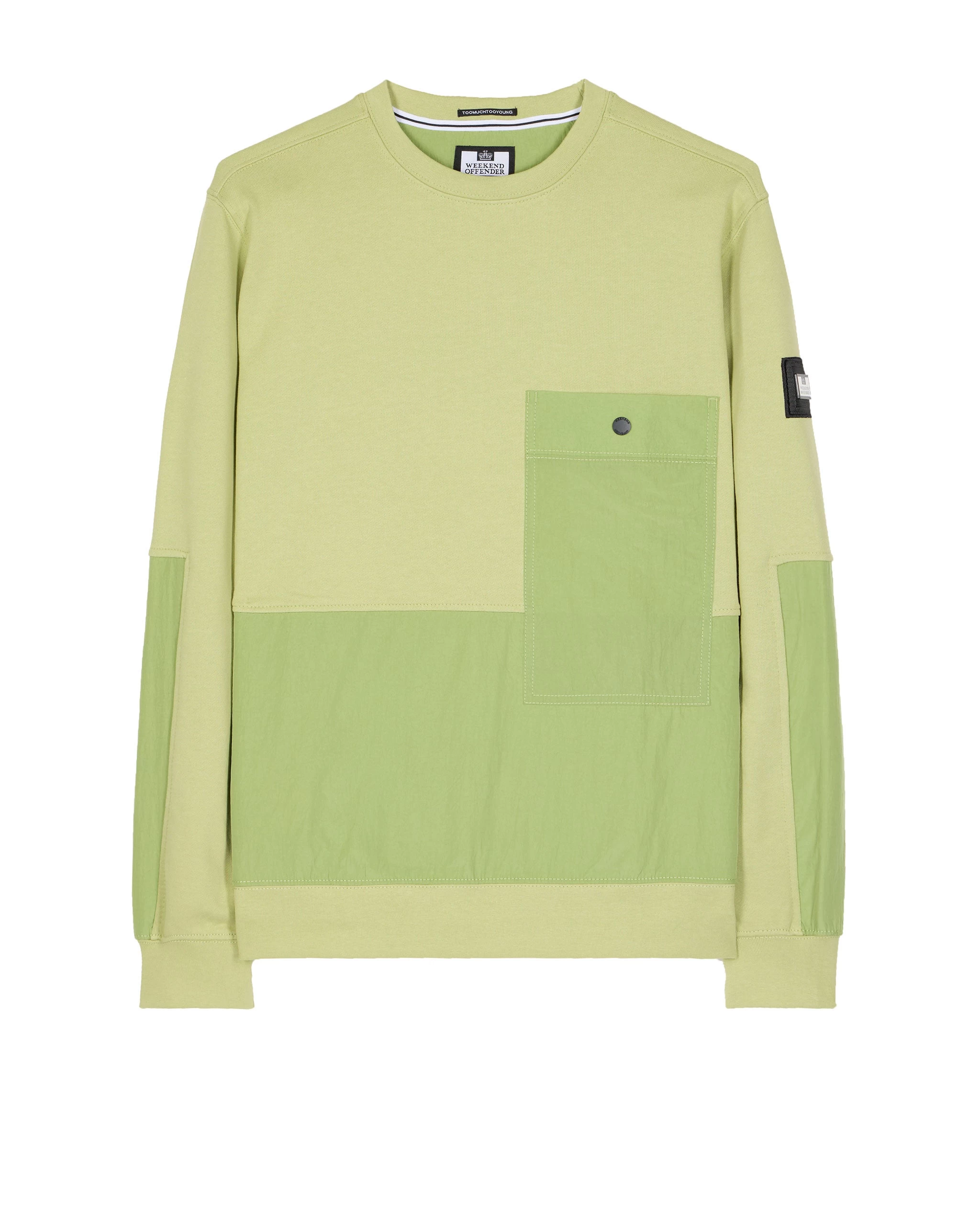 Weekend Offender Sirenko Pocket Sweatshirt Fern Moss 1 Weekend Offender Sirenko Pocket Sweatshirt Fern Moss