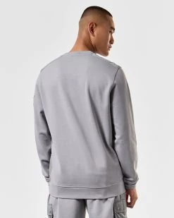 Weekend Offender F Bomb Sweatshirt Smokey Grey -Fashion sportswear SWSS2401 F BOMB SMOKEY 3741 MODEL