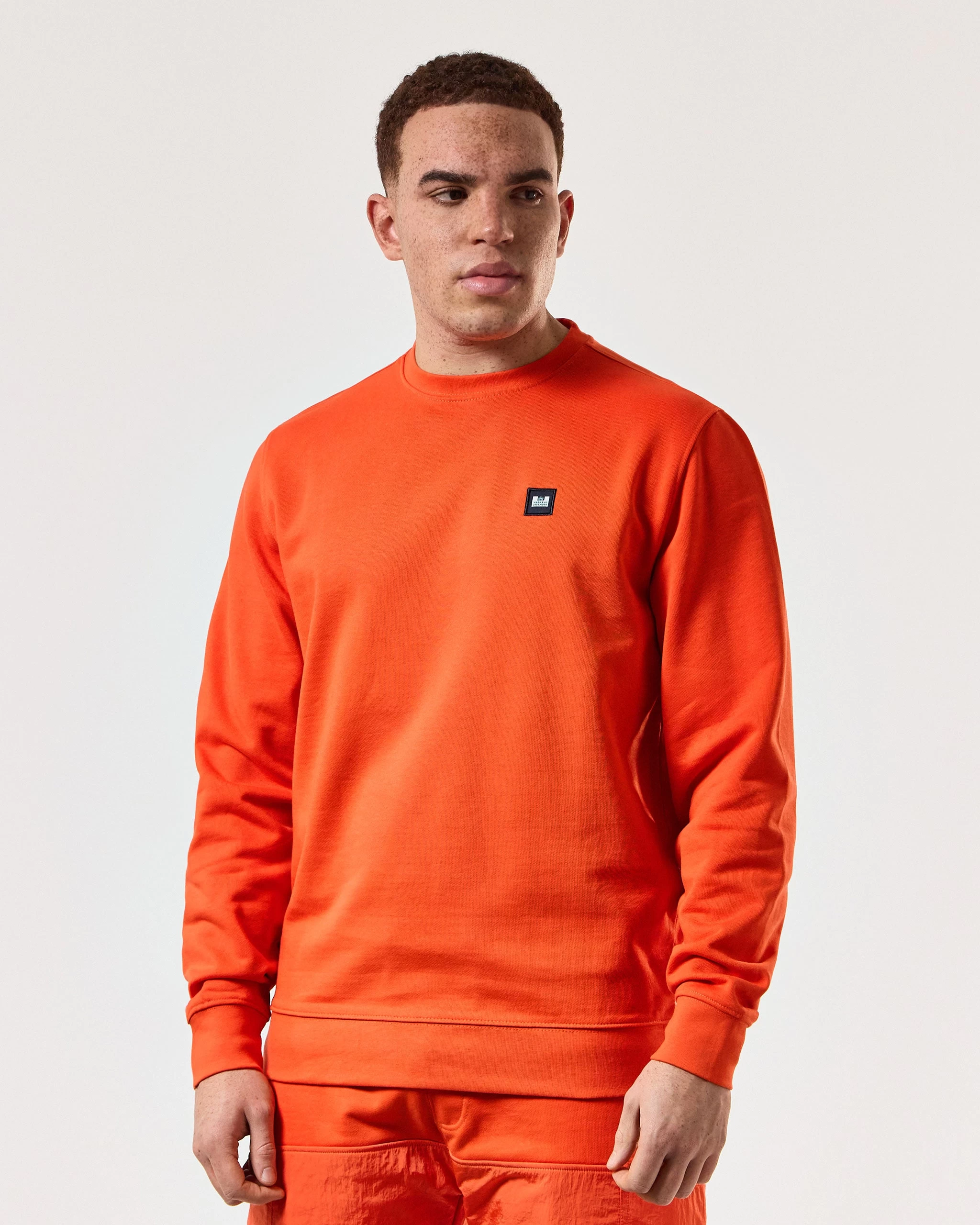 Weekend Offender Ferrer Sweatshirt Pure Orange 3 Weekend Offender Ferrer Sweatshirt Pure Orange - Image 3