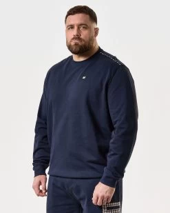 Weekend Offender Vega Sweatshirt Navy - Plus Size -Fashion sportswear SWSS2404X VEGA NAVY 8049 PLUS