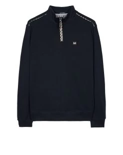 Weekend Offender Matisa Quarter Zip Sweatshirt Navy