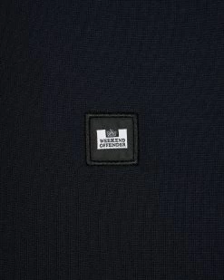 Weekend Offender Matisa Quarter Zip Sweatshirt Navy -Fashion sportswear SWSS2405 MATISA NAVY 0326