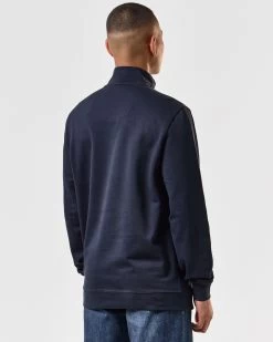 Weekend Offender Matisa Quarter Zip Sweatshirt Navy -Fashion sportswear SWSS2405 MATISA NAVY 4436 MODEL