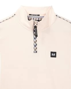 Weekend Offender Matisa Quarter Zip Sweatshirt Alabaster -Fashion sportswear SWSS2405 MATISA NAVY 5724