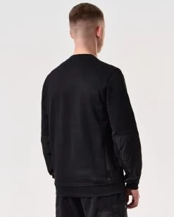 Weekend Offender Sirenko Pocket Sweatshirt Black -Fashion sportswear SWSS2410 SIRENKO BLACK 6433 MODEL