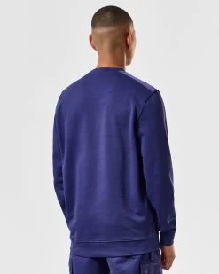 Weekend Offender F Bomb Sweatshirt Bright Navy -Fashion sportswear SWSS2410 SIRENKO BRIGHT NAVY 4354 MODEL