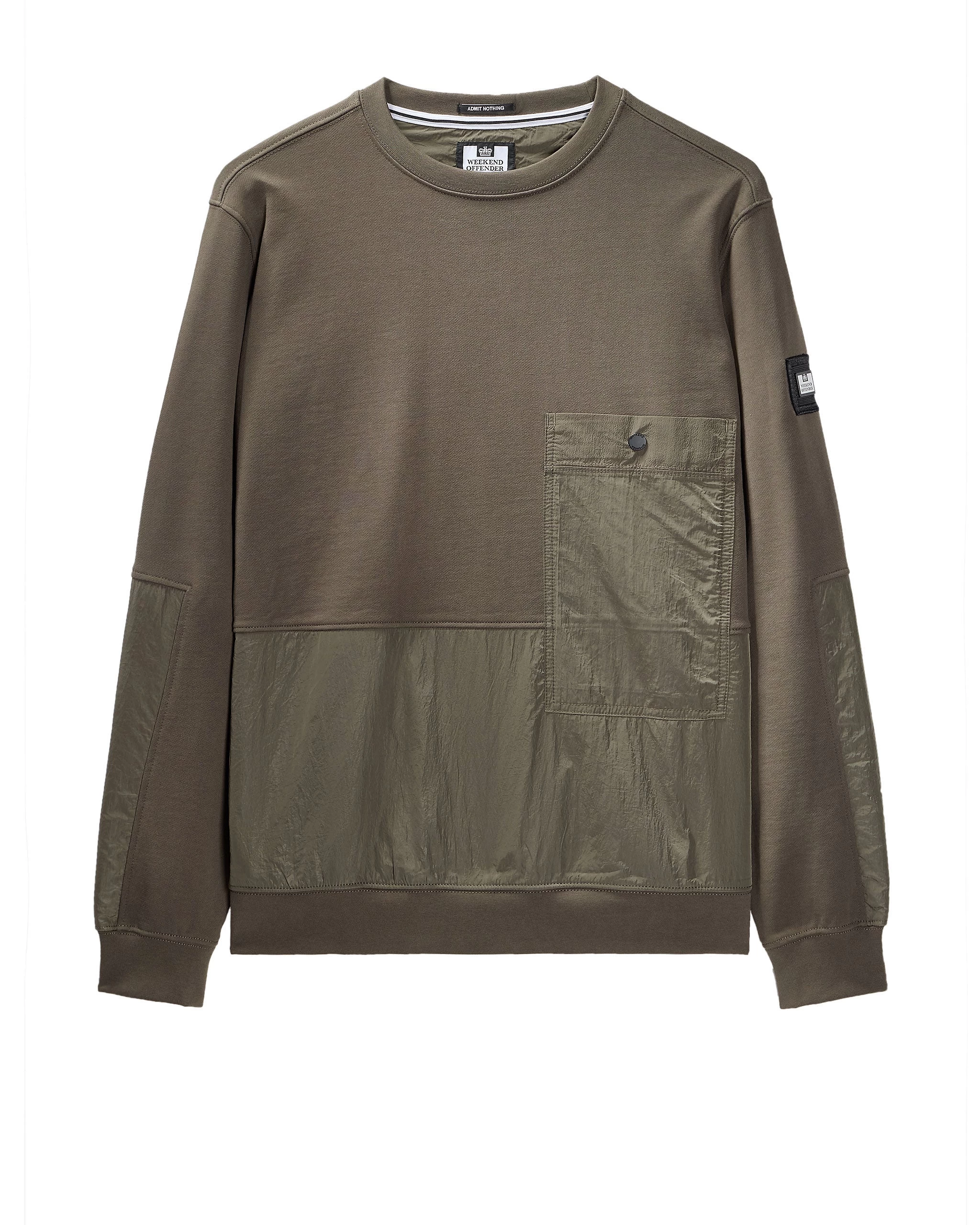 Weekend Offender Sirenko Pocket Sweatshirt Castle Green 1 Weekend Offender Sirenko Pocket Sweatshirt Castle Green