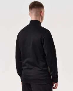 Weekend Offender Kraviz Quarter Zip Sweatshirt Black -Fashion sportswear SWSS2411 KRAVIZ BLACK 6361 MODEL