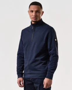 Weekend Offender Kraviz Quarter Zip Sweatshirt Navy -Fashion sportswear SWSS2411 KRAVIZ NAVY 7544