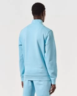 Weekend Offender Kraviz Quarter Zip Sweatshirt Saltwater Blue -Fashion sportswear SWSS2411 KRAVIZ SALTWATER 6647