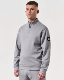 Weekend Offender Kraviz Quarter Zip Sweatshirt Smokey Grey 9 Weekend Offender Kraviz Quarter Zip Sweatshirt Smokey Grey -Fashion sportswear SWSS2411 KRAVIZ SMOKEY 6004 MODEL