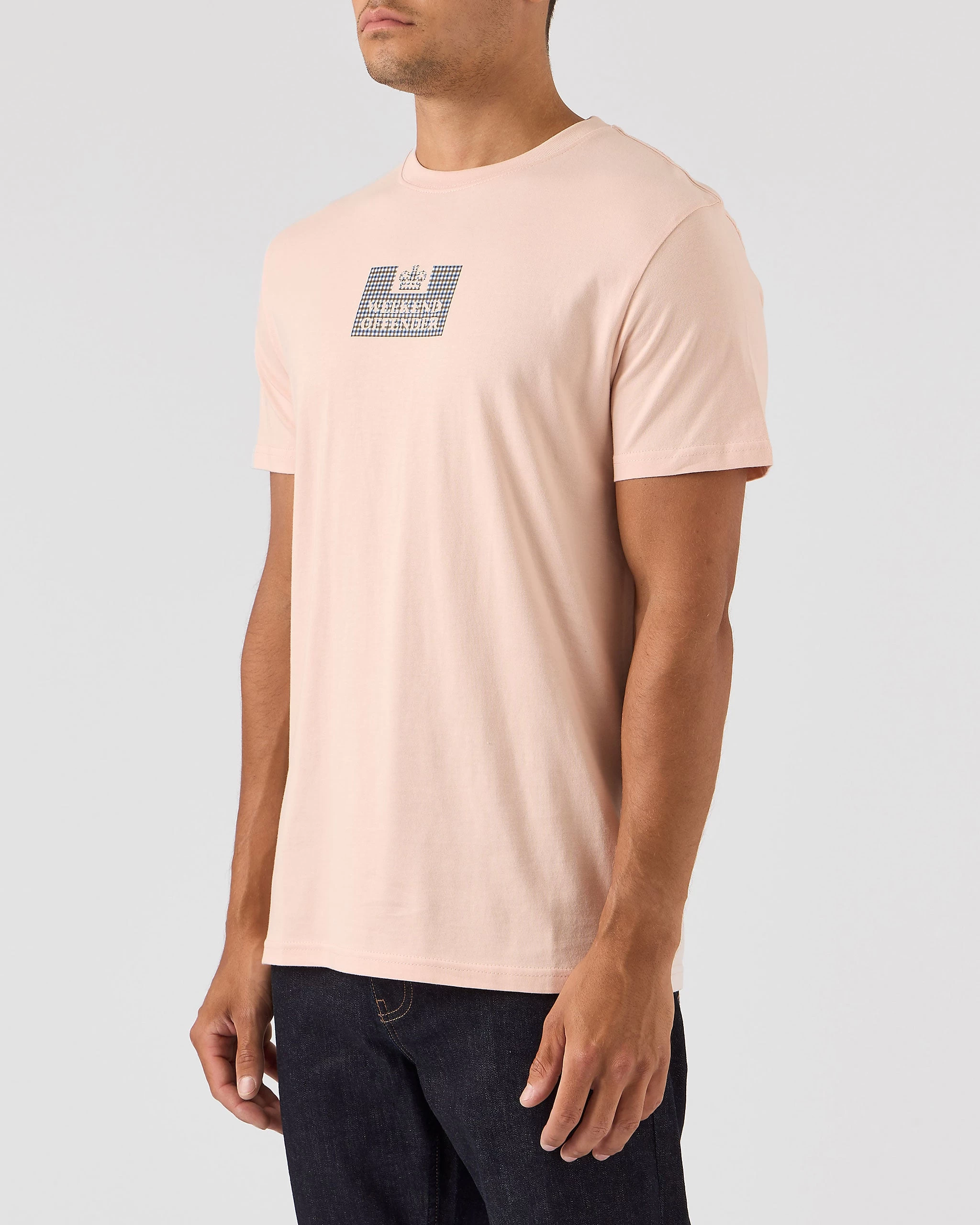 Weekend Offender Dygas T-Shirt Peachy/House Check 3 Weekend Offender Dygas T-Shirt Peachy/House Check - Image 3