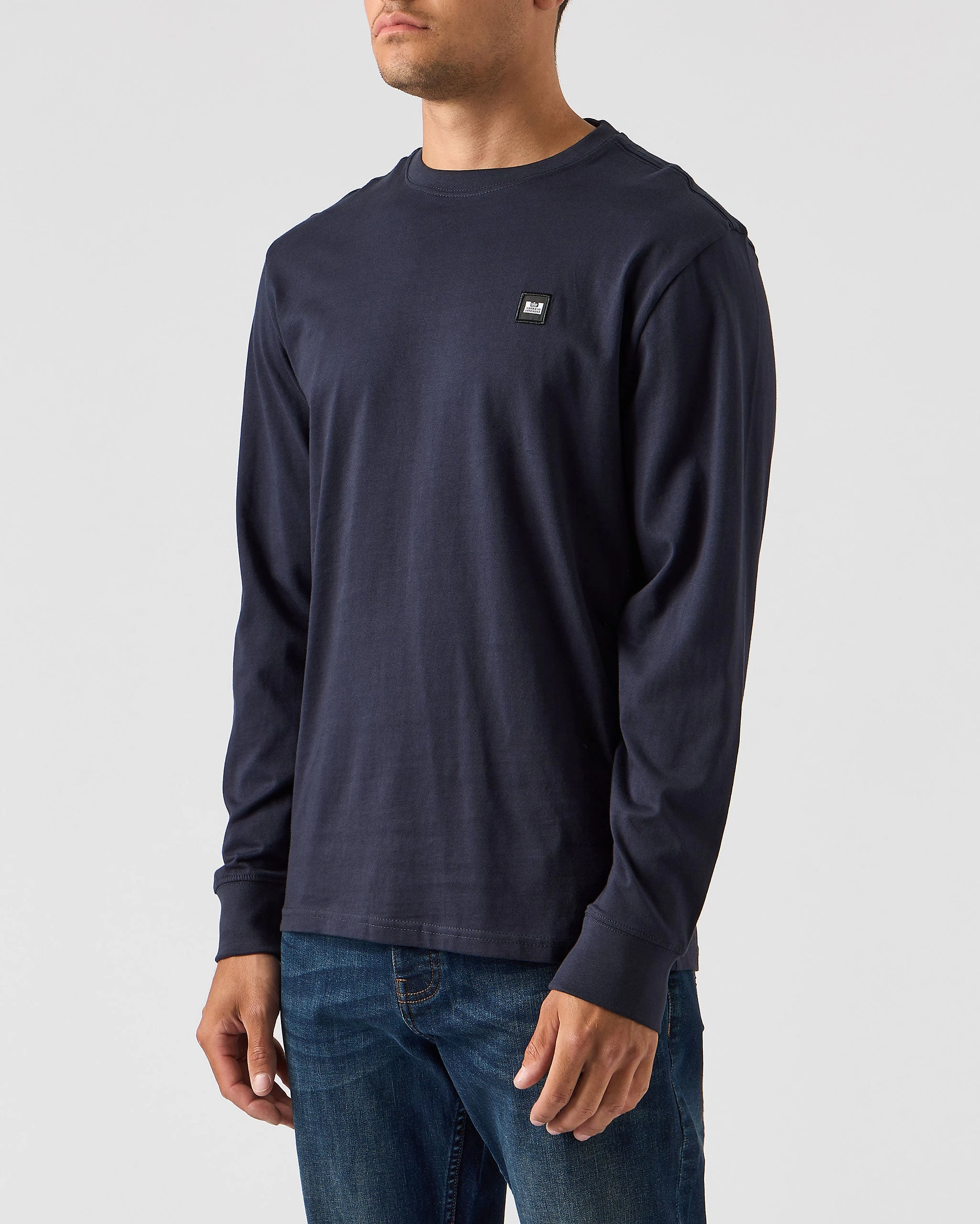 Weekend Offender Mahoney Long Sleeve T-Shirt Navy 3 Weekend Offender Mahoney Long Sleeve T-Shirt Navy - Image 3