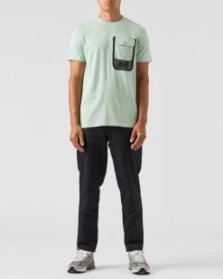 Weekend Offender Lens Mesh Pocket T-Shirt Mint Tea Green -Fashion sportswear TSAW2311 LENS MINT TEA 0693 MODEL
