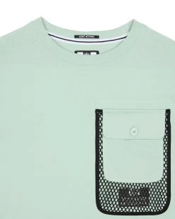 Weekend Offender Lens Mesh Pocket T-Shirt Mint Tea Green -Fashion sportswear TSAW311 LENS MINT TEA 0940